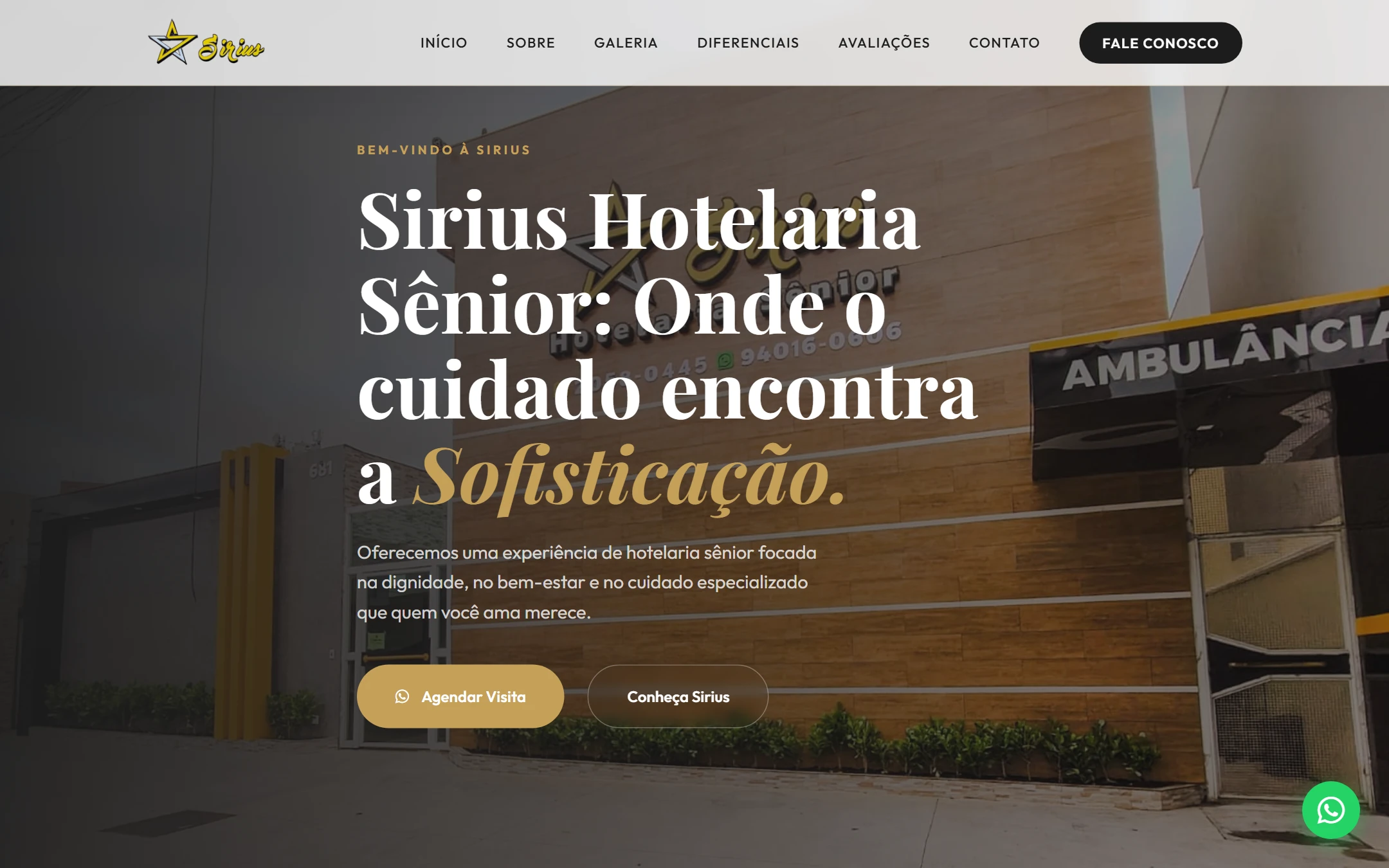 Casa de Repouso Sirius - Hotelaria Sênior