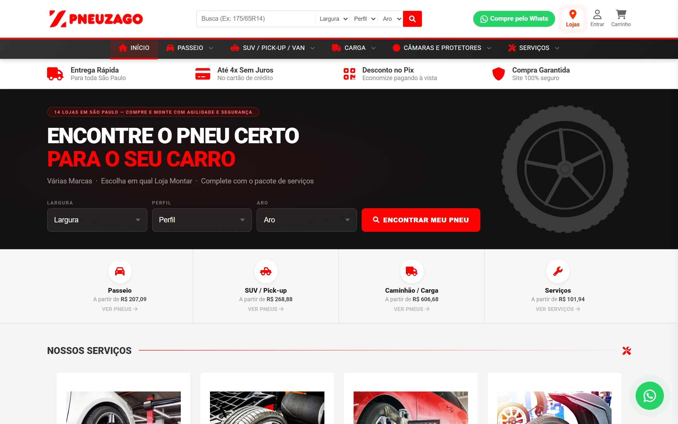 Pneuzago - Catálogo e E-commerce de Pneus